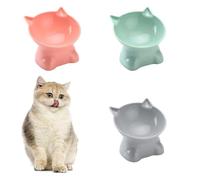 3 Pièces Flamingo Gamelle, Gamelle Chat,Bol Double Réglable, Gamelle Surélevée Chat, Un Chacun pour Le Bleu-Gris, Le Rose Et Le Vert, Protéger La Santé des Animaux, Plastique De Qualité Alimentaire