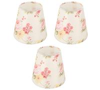 3 Pièces Fleur Abat-Jour Petit Abat-Jour Pince sur Ampoule Abat-Jour Tissu Couvercle de Lampe pour Lampe de Table, Lampadaire et Suspension
