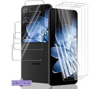 3 Pièces Flexible Protection D'Écran Pour Xiaomi Mix Flip + 3 Pièces Verre Trempé Protecteur D'Écran Arrière, Hd/Anti-Rayures, Protection Écran Pour Xiaomi Mix Flip - Souple Tpu Film