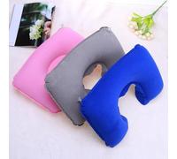 3 Pieces Flocage Doux En Forme De U Air Gonflable Oreiller Cou Appui-Tête Coussin Support Avec Yeux Couverture Bouchons D'oreilles Pour Voyage À La Maison