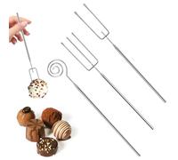 3 pièces Fourchette à Chocolat,Set Fourchette à Chocolat,Acier Inoxydable Couvert à Chocolat,DIY Fourchette à Chocolat Pour Candy Fondue Fourchette Gril Accessoires de Pâtisserie