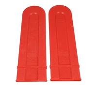 3 Pièces Fourreau de Guide-chaîne de Tronçonneuse PE Rouge | Protection Anti-usure, Installation Facile, Ajustement pour Guide-chaîne, Usage Extérieur et Longues Coupes