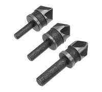 3 Pièces Fraise à Chanfreiner à Six Pans, Cinq Goujures, 90 Degrés | Outil de Chanfreinage pour Bois et Acier Inoxydable, Rainure D’évacuation des Copeaux, Usage Atelier