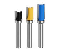 3 Pièces Fraise Defonceuse 8mm,Fraise Pour Affleurer Droite,8mm Tige Fraise à Copier,Fraise à Affleurerroulement, Fraisage à Roulement Supérieur Pour Le Travail Du Bois