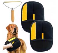 3 Pièces Gant Anti Poils Animaux, Double Face Brosse Chat Chien,Racleurs de cheveux,Gant Antistatique pour Enlever Les Poils, Brosse Chat pour Canapé Tapis Siège Jouet