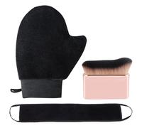 3 Pièces Gant Autobronzant Applicateur Double Face,3 in 1 Gant et Pinceau Autobronzant Corps et Visage,Réutilisable,pour Bronzage Corporel