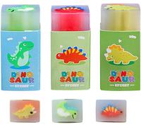 3 Pièces Gommes À Effacer Dinosaure, Art Eraser, Gommes Colore¿Es Pour Enfant, Gomme Parfumée, Gomme Fantaisie, Gomme Noël, Croquis, Bureaux, Fourniture Scolaire, Dessin, Papeterie, Cadeaux[Z212]