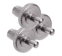 3 Pièces Goujons de Chevalet, Inserts 4mm Métal Argenté | Remplacement sans Couture, Filetage 4mm et Trou 4mm, pour Réglage Précis, Usage Maison ou Scène