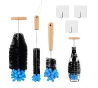 3 Pièces Goupillon Bouteille 35cm, dellyy Goupillon pour Bouteilles, pour Bouteille Soda, Bouteille Verre, Bouteille Biberons