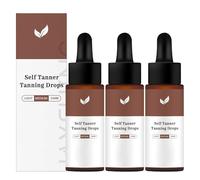 3 Pièces Gouttes Autobronzantes Goutte Bronzante Visage Goutte Autobronzante Visage Gouttes Bronzantes Formule Longue Tenue Donne La Peau Un Éclat Naturel Hydrate Nourrit Idéal Pour Les Vacances 30 Ml