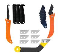 3 Pièces Grattoir à Joints+27 Lames de Rechange, Racloir Vitrocéramique, Grattoirs en Carbure de Tungstène, Grattoir a Joint de Carrelage pour Nettoyage du Carrelage