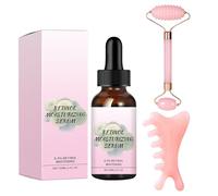 3 Pièces Guasha Pour Visage Sérum Roller Visage Ensemble, Massage Apaisant Peut Réduire Poches Sous Yeux Atténuer Rides Raffermir Peau Redessiner L'ovale Facial Convient Facial Cou Contour Yeux