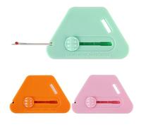 3 Pièces Guide Couture Aimanté pour Machine à Coudre, Rose + Vert + Orange, Plastique, Accessoire de Machine à Coudre, avec Échelle de Précision, pour Robes, Pantalons et Tissus