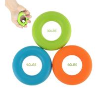 3 Pièces Hand Grip Strengthener,Exerciseur de Doigts en Silico,hand grip,balle reeducation main,reeducation main,muscler avant bras,30/40/50LB Entraîneur,pour Entraînement Musculaire,Escalade,Fitness