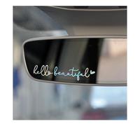 3 Pièces Hello Beautiful Autocollant Rétroviseur Voiture