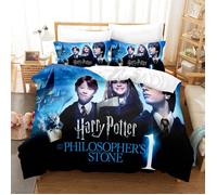 3 Pièces Housse de Couette Harry Potter, Housse de Couette 150x200cm +2 Taies d'oreiller 65x65cm en Microfibre Super Douce Animé 2
