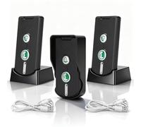 3 Pièces Interphone Vocal Sans Fil, 500M Intercom Longue Portée, Interphone Interieur avec 1 Sonnette D'extérieur et 2 Sonnettes D'intérieur, Interphone Vocal à 2 Voies pour la Maison Bureau