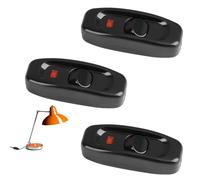 3 Pièces Interrupteur de Lampe en Ligne On/Off à Touche Basculante avec Voyant LED - Intermédiaire 250V 10A Cordon pour Petit Appareil