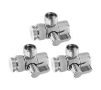 3 Pièces Inverseur de Bain à 3 Voies en Cuivre Abs Salle de Bain | Installation Simple, Distribution D’eau, Étanchéité Fiable, Finition Argenté, Usage Salle de Bain