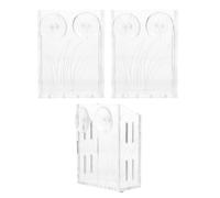 3 Pièces Jardinière à Réservoir, Support Vertical à Ventouses | Plastique Acrylique, Fixation Murale sans Perçage ni Outil, pour Plantes Aquatiques et Propagation
