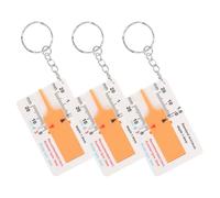3 Pièces Jauge de Profondeur pour Pneus en Plastique Orange | Mesure Précise, Outil Léger et Simple, pour Voiture et Atelier, Lecture Fiable du Profil