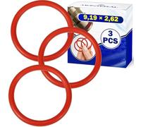 3 Pièces - Jeu de Joint Torique pour Pressostat - en Silicone - 9,19 mm x 2,62 mm - Garantie de 10 Ans - MONTERAL