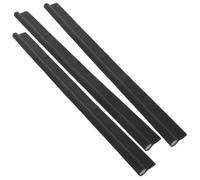 3 Pièces Joint D'appui de Porte en Cuir et Écume, Noir | Portes Intérieures et Espaces sous Porte, Usage Maison, Bureau et Salle de Bain, Hiver Discret