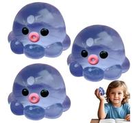 3 Pièces Jouet Anti Stress en Forme De Pieuvre, Balle Anti-Stress À Presser, Douce Et Apaisante Squishy Toys pour Étudiants, Voyages, Salle De Classe, Adultes À Maison