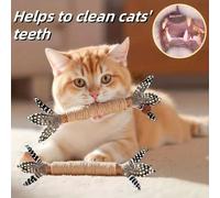 3 pièces Jouets de stimulation pour chat faits à la main, matériau durable, convient pour la santé des dents du chat et le jeu, comprend bâton à mâcher et bâton à frapper, sans pile requise Taille Uni