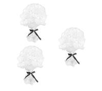 3 Pièces juge Accessoire déguisement blanche perruques d'avocat de juge perruques enfants accessoire de cosplay longue polyester TOYANDONA