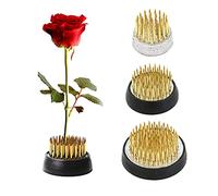 3 Pièces Kenzan Ikebana Fleur Grenouille/Ronde Arrangement de Fleurs Pin avec Aiguille en Laiton, 3 Tailles Fixe Arranger Outil Floral pour la décoration de la maison de jardin (2.3cm 3.4cm 4cm)