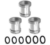 3 pièces Kit d'adaptateur de robinet, CNYMANY Heighten Mâle M22 mm vers Mâle M24 mm Filetage fin Adaptateur de robinet d'évier Raccordement d'un filtre à eau de tuyau