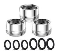 3 pièces Kit d'adaptateur de robinet, CNYMANY Mâle M22 mm vers Femelle M18 mm Ensemble d'adaptateurs pour aérateur de cuisine Adaptateur de robinet d'évier Filtre à eau pour tuyau d'arrosage