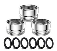 3 pièces Kit d'adaptateur de robinet, CNYMANY Mâle M22 mm vers Femelle M22 mm Ensemble d'adaptateurs pour aérateur de cuisine Adaptateur de robinet d'évier Filtre à eau pour tuyau d'arrosage