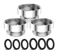 3 pièces Kit d'adaptateur de robinet, CNYMANY Mâle M22 mm vers Femelle M24 mm Ensemble d'adaptateurs pour aérateur de cuisine Adaptateur de robinet d'évier Filtre à eau pour tuyau d'arrosage
