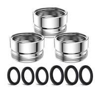 3 pièces Kit d'adaptateur de robinet, Mâle M22 mm vers Femelle M20 mm Fil grossier Ensemble d'adaptateurs pour aérateur de cuisine Adaptateur de robinet d'évier Filtre à eau pour tuyau d'arrosage