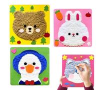 3 Pièces Kit De Coutures Enfant, Kit Coutures Animaux, Animaux En Laine À Coudre, Coutures Artisanat En Laine Débutants, Ensemble De Coutures Éducatif, Artisanat Coutures Enfant Cadeau De Bricolage