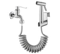 3 Pièces Kit Douchette WC 1/2" Acier Inoxydable 2m Bidet Toilette Portable