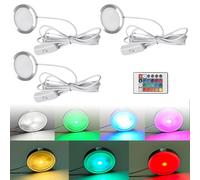 3 Pièces Kit Éclairage LED pour Modèle Imprimé 3D, Lampe LED RGB avec Télécommande 16 Modes, Assemblage Facile, Compatible avec Abat-Jour Imprimé, Accessoires pour Impression 3D