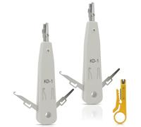 3 Pièces Kit Outil LSA avec Poinçon et Dénudeur, Outil de Câblage Réseau pour Prise Murale Patchpanel Câble Cat5 Cat6 Cat7, Compatible DSL ISDN TAE