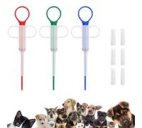3 Pièces Lance Pilule Chat, Réutilisable Coupe-pilule pour Chat, Réutilisable Plastique seringue medicaments Animaux pour Chats Chiens Bébé Animaux