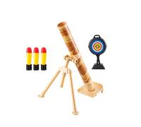 3 Pièces Lanceur de Fusée Ensemble Blasters Jouet Mortier Mousse Fonction Réglage Rotation Facile à Installer Adapté Aux Jeux Interactifs pour, Jaune