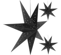 3 Pièces Lanterne Étoile Suspendue, Abat-jour Décoratif | Étoile de Noël, Design Creux 3d à Sept Pointes, à Suspendre Corde, Décoration Chambre ou Boutique