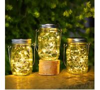 3 Pièces Lanternes Solaire Exterieur - 30LED Lampe Solaire Exterieur Jardin, IP65 Imperméable Lanterne Exterieur(Blanc chaud)