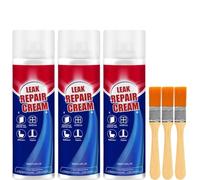 3 Pièces Leak Repair Cream | Spray D'étanchéité Imperméable Avec Pinceau | Liquide D'étanchéité Transparent | Hydrofuge Toiture Agent Anti-Fuite Étanche Pour Salle De Bain Toilettes Carrelage