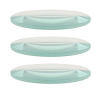 3 Pièces Lentille Convexe de Démonstration Optique 10x en Verre