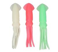 3 pièces leurre de calmar Haute Simulation leurres de Poulpe Souples réalistes Brillent dans Le Noir leurres de pêche de Conception Creuse pour la pêche en Eau Douce en Eau salée (20 cm)