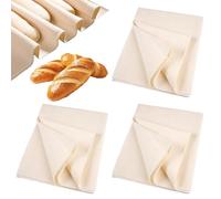 3 Pièces Linge de Boulanger, 75x45cm Tissu de Boulanger Toile Lin pour Cuisson Du Pain Tissu de Boulanger Professionnel Fermentée Boulangers Tissu Toile de Lin pour Pâtisserie, Tissu Fermenté