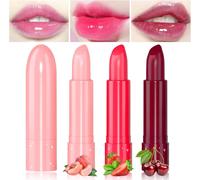 3 Pièces Lot Rouge A Levre Fruit Magique Jelly Lipstick Rouge Levre Mat Longue Tenue Baume A Levre Teinté Brillant À Lèvres Hydratant Rose Maquillage Cadeau Femme Filles Anniversaire Noël