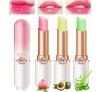 3 Pièces Lot Rouge A Levre Magique Change De Couleur Aloe Vera Rouge A Levre Mat Longue Tenue Jelly Lipstick Baume A Levre Teinté Brillant À Lèvres Rose Maquillage Femme Filles Cadeau